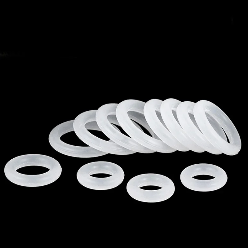 VMQ CS 1.5mm White Silicone Sealing Ring Food Grade Silicone Insulation Shape Sealing O-ring Silicone Ring OD4-40mm