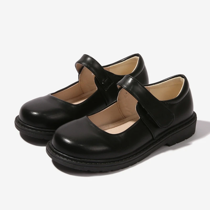 Girls Leather Shoes for Wedding Party Black Kid School Versatile Single Shoes Fashion Causal Children Princess Performance Shoes