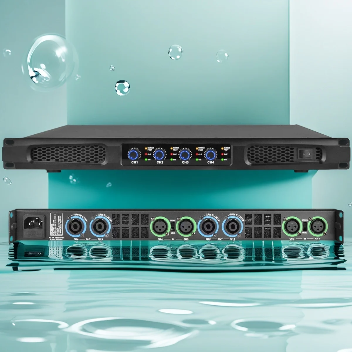 

Профессиональный 4-канальный усилитель мощности PX6400, 3200 Вт RMS при 8 Ом, 8500 Вт пиковая мощность при 4 Ом, 1U, для установки в стойку, для живых выступлений, лаунжей и конференций