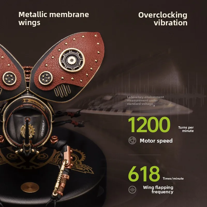 Modèle d'assemblage en métal de coccinelle de rhinocéros de contrôle Intelligent pour les garçons cadeau d'anniversaire bloc de construction Puzzle jouet mécanique fait à la main