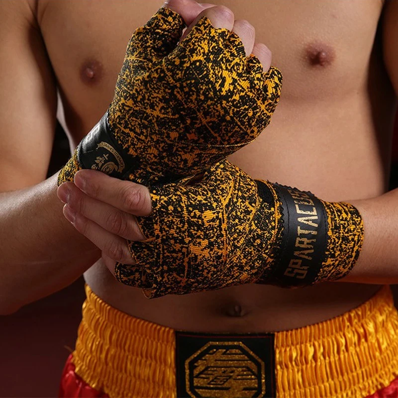 Boxing Hand Guard Bandage With Velvet High Elasticity, Sanda Fitness, Fighting, Muay Thai, Sweat Absorption, And Hand Wrapping