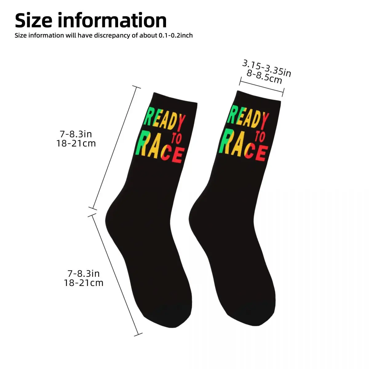 Ready To Race Championship Bucket Men Women Socks Cycling Novelty Spring Summer Autumn Winter Stockings Gift