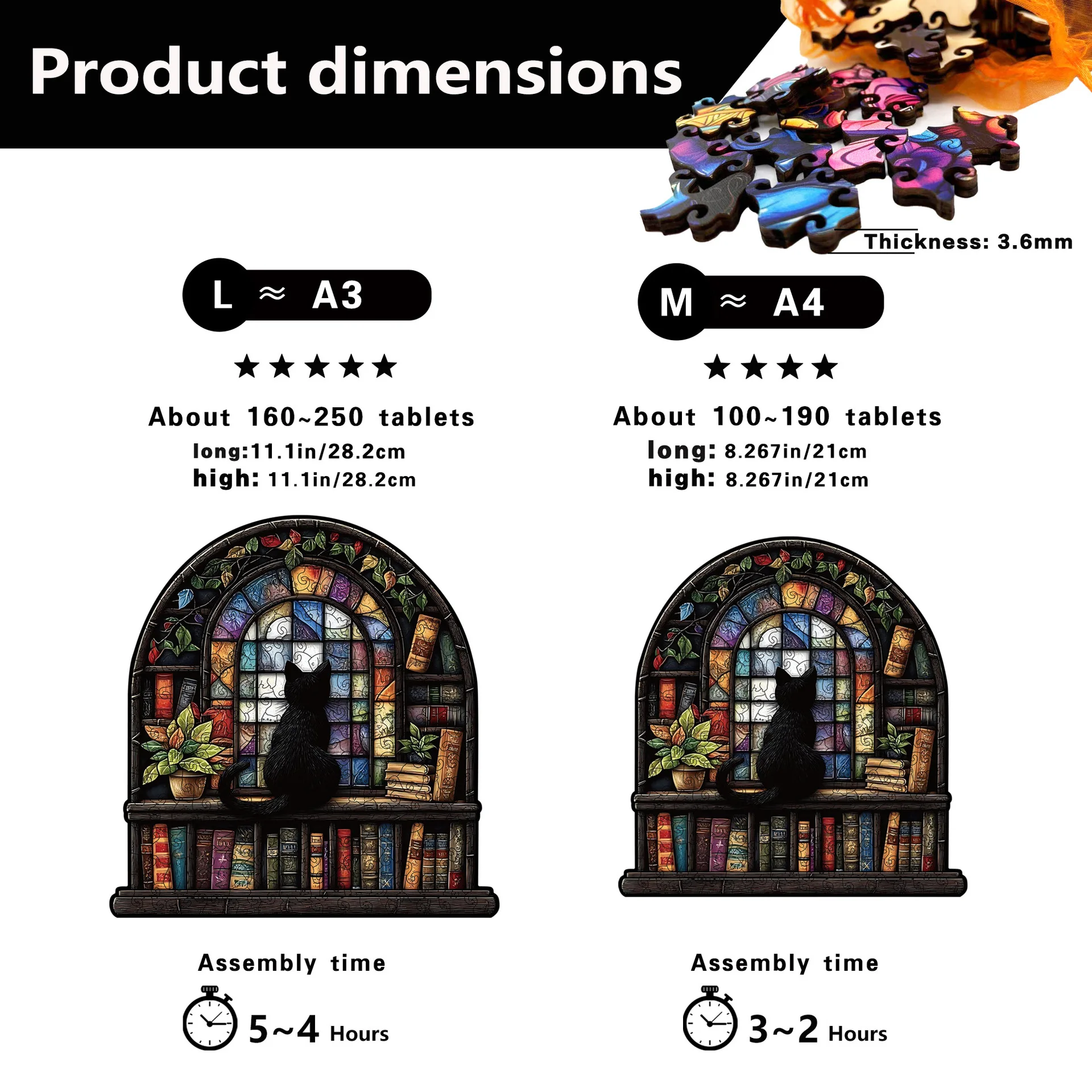 157/238pcs Kat Onregelmatige houten puzzel Legpuzzel Stressverlichtend spel Verjaardag Kerstcadeaus voor kattenliefhebbers Home Decor