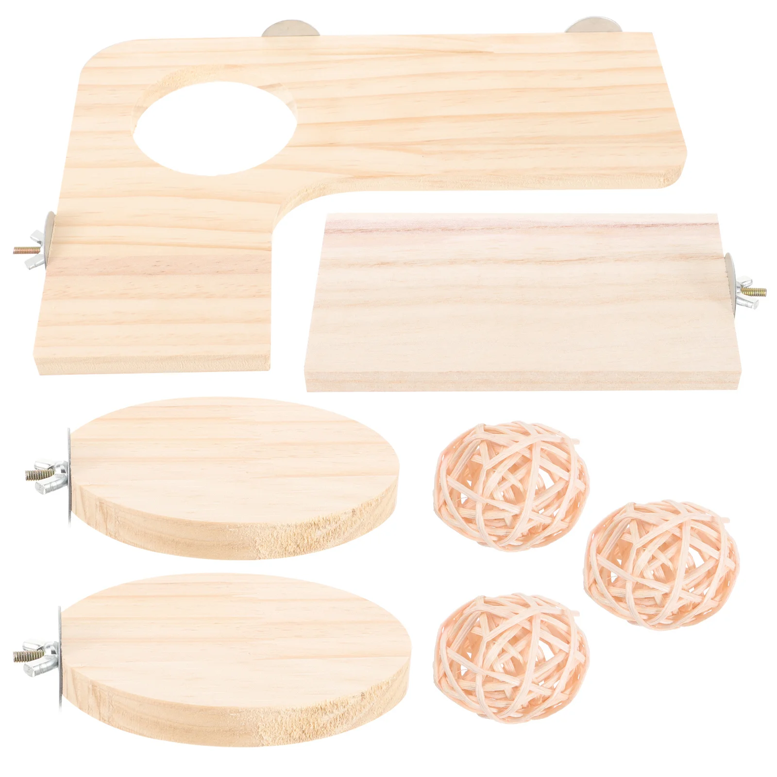 مجموعة واحدة من منصة القفز الخشبية للحيوانات الأليفة الصغيرة، لوح التسلق لسنجاب الهامستر شينشيلا، رف زاوية قفص الموئل، الحيوانات الأليفة #6