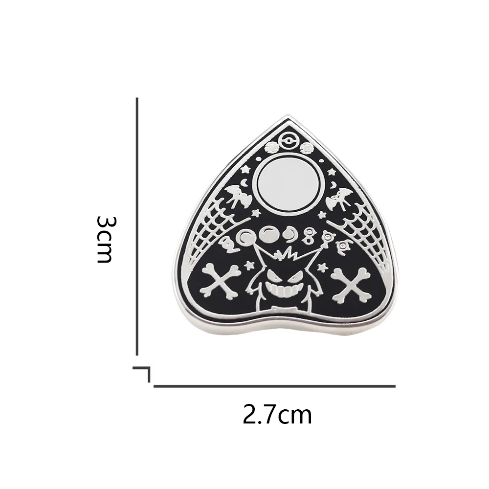Magisches Ouija-Brett Cartoon-Emaille-Brosche Geister Halloween-Geister-Pin Abzeichen für Spielfans Niedliche Horror-Accessoires – Detail 12