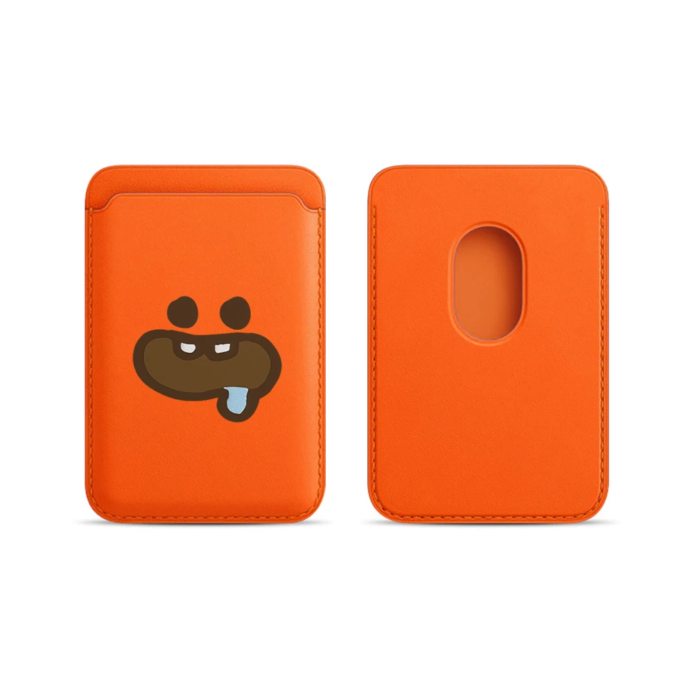 Foodie Cartoon Leder-Kartenetui Handyhülle Kartenhalter für Magnetische Hülle Geeignet für alle iPhone Magsafe Karten-Handy-Rückseiten-Taschen – Detail 6