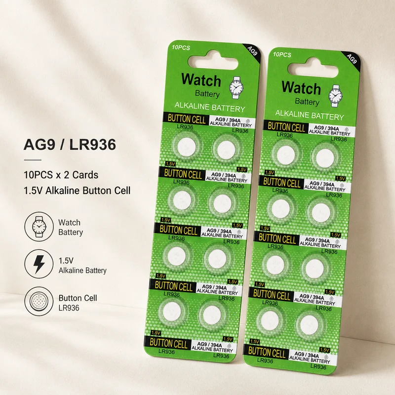 Button Cell Battery LR936 AG9 1.5V 10-100PCS SR66 SG9 SR936 SR936SW 394A Coin Cells Stable Power For Calculator Watch Toy