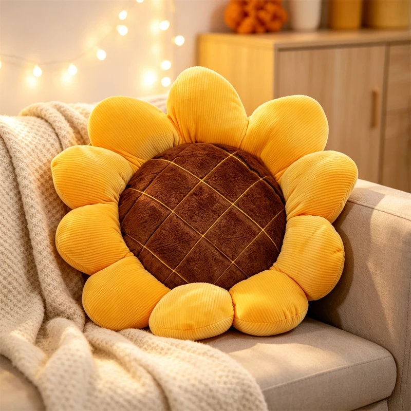 Sunflower Plushie Exquisite Kawaii Simulation Sunflower Soft Throw Pillow Throw Cushion Decorative Ornaments Toy Gifts Boy Girl