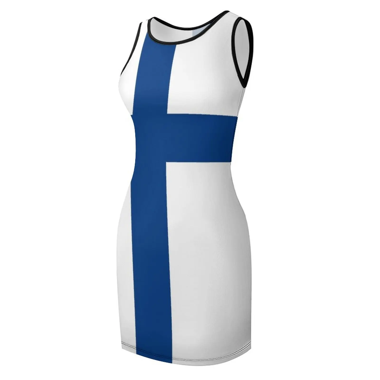 Finnish of Flag of Finland Sleeveless Sundress dress women summer Dance dresses dress women elegant luxury clothes for women