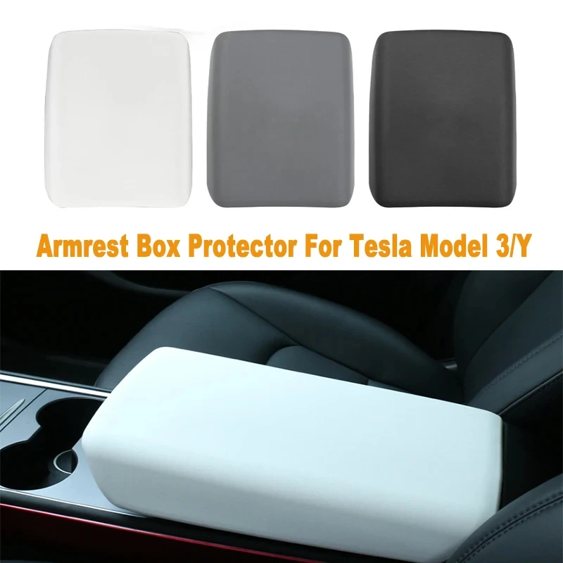 

Car Armrest Cover Protective Cover TPE Car Interior Modification Accessories For Tesla Model Y / 3