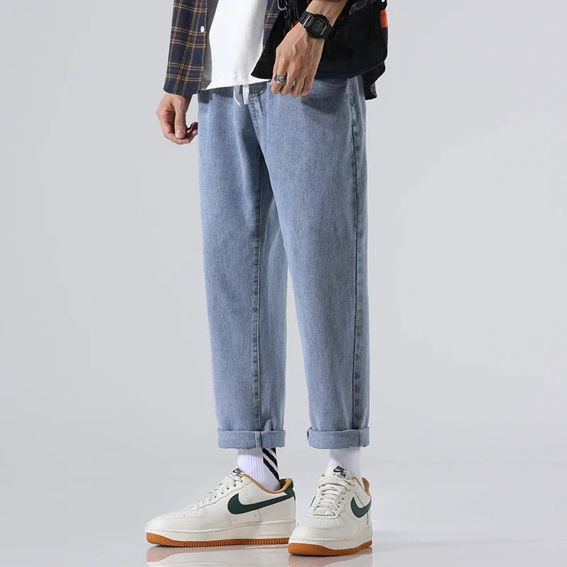 

Spring 2024 and Autumn New Jeans Men's Solid Color Casual Simple Long Legged Youth Wide Leg Straight leg Pants S336