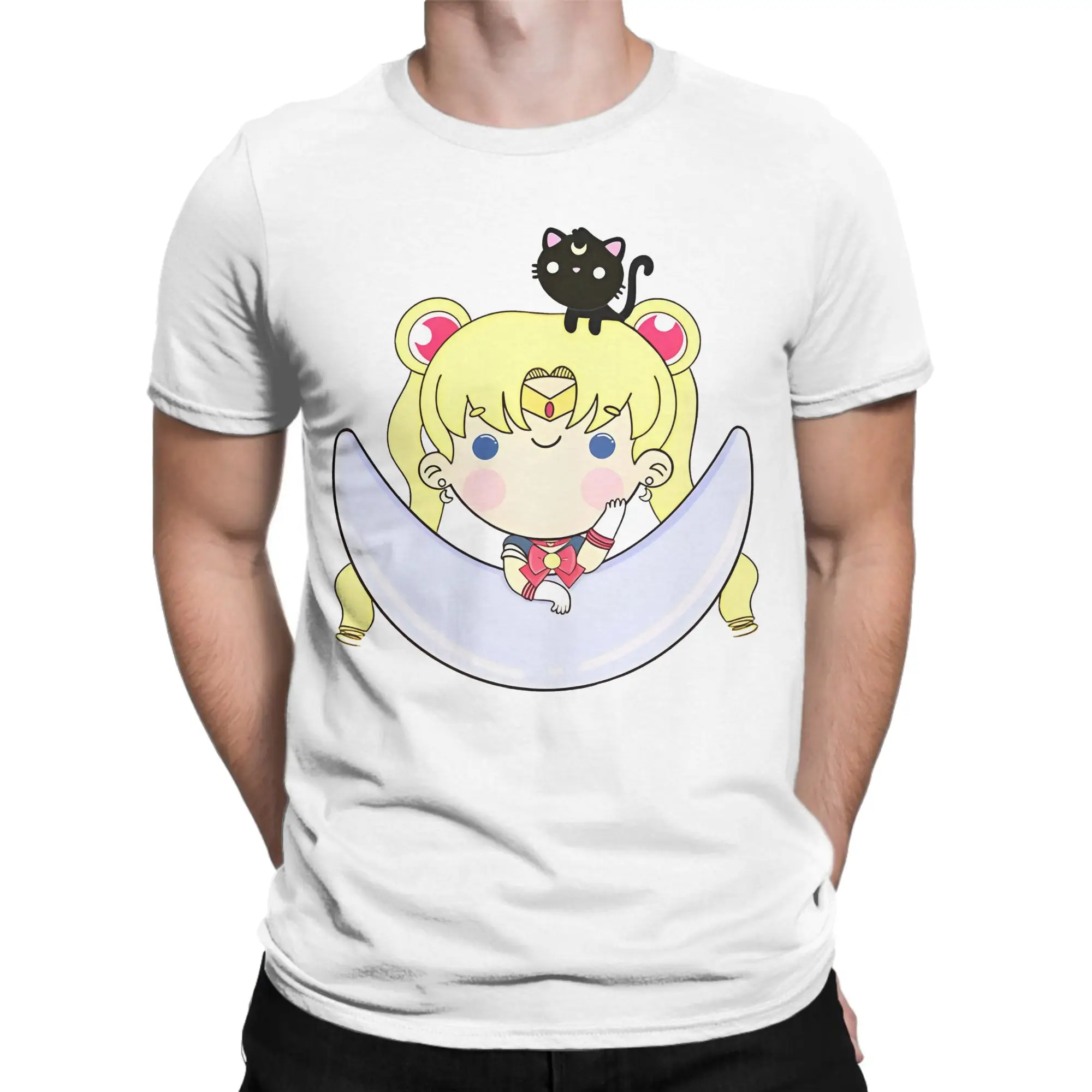 Sailors Moons Kawaii T-Shirts Men Women  Casual Cotton Tee Shirt Round Neck Short Sleeve T Shirts Party Clothing
