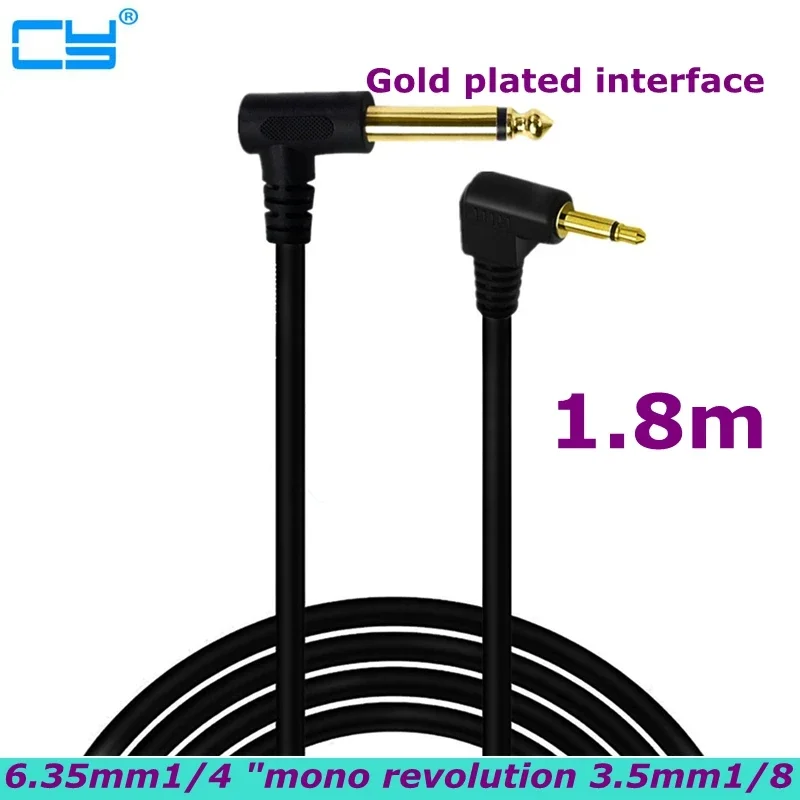 New 1.8m Gold Plated 6.35mm1/4 