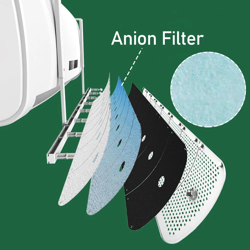 8 Leaf Adjustable Airflow Deflector for Wall Mounted Air Conditioners with Optional Filter Cotton and Condensation Prevention