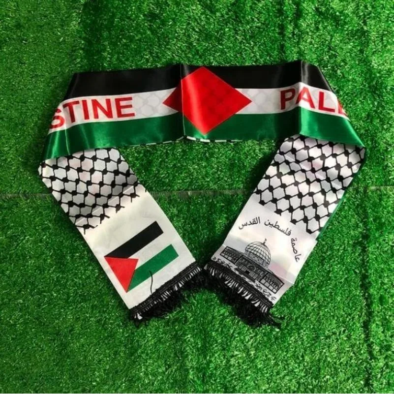 

Fashion Palestine Scarf Colorful Palestine Flag Scarf Hanging Neck Wedding Decoration Size 14cm*130cm