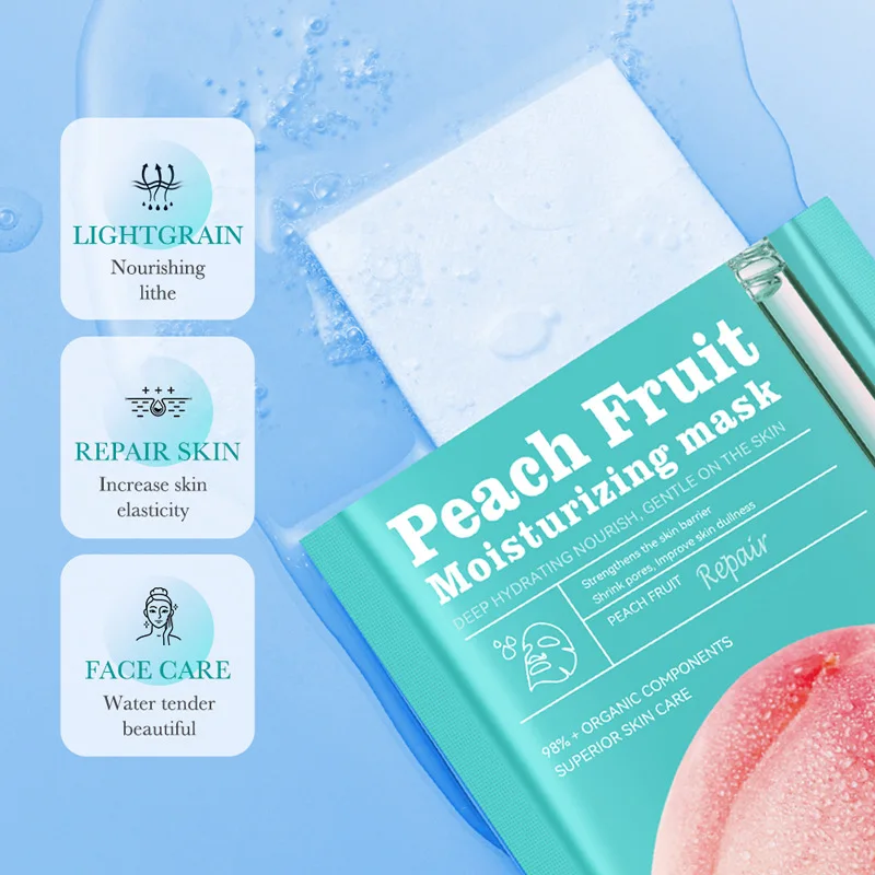 

5pcs SADOER Face Sheet Mask Facial Masks Skin Care Plant Fruit Face Mask Moisturizing Firming Hydrating Brightening skincare