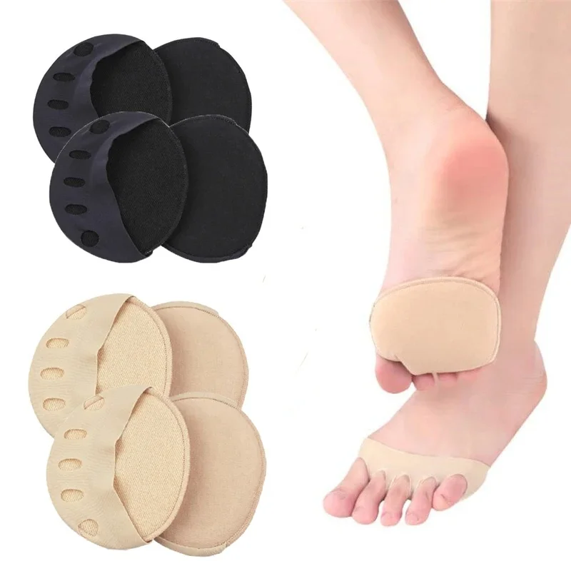 1/2/3/4pairs Five Toes Forefoot Pads for Women High Heels Half Insoles Silicone Forefoot Insoles Breathable Shoe Cushion