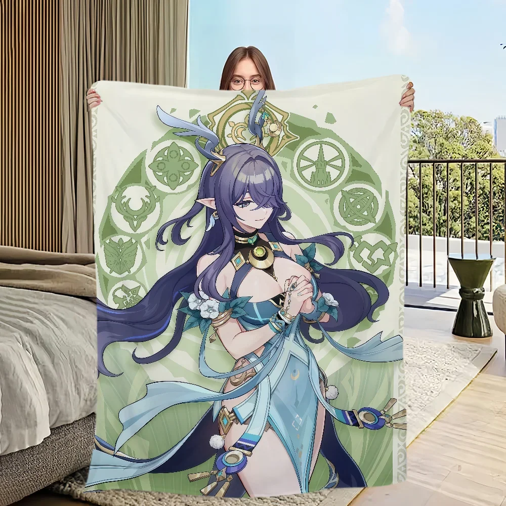 Game New characters Genshin Impact Lauma Flannel warm soft plush blanket sofa living room hogar office bedroom travel gift home