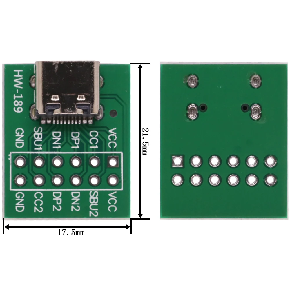 1PCS USB TYPE-C to DIP PCB Connector Pinboard Test Board Solder Female Dip Pin Header Adapter