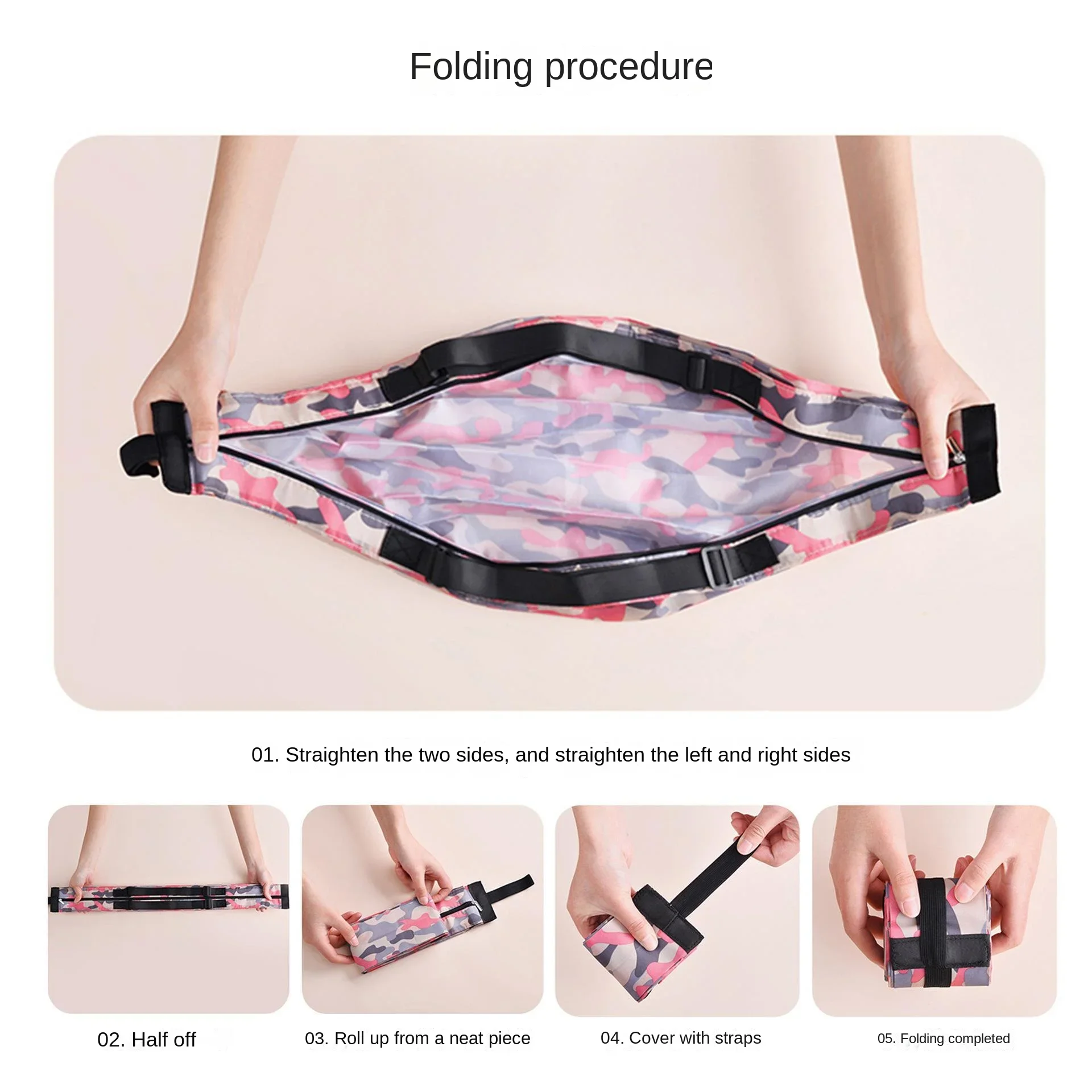 Folding Shopping Bag, Environment-friendly Bag High-capacity Shopping Bag, Portable, Super Large Travel Storage Bag Shoulder Bag