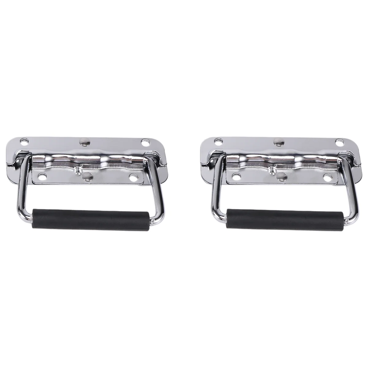 304 Stainless Steel Spring Handle, Ferramenta Prop Box, Caixa de alumínio, Atividade, Dobrável, Industrial, 2Pcs