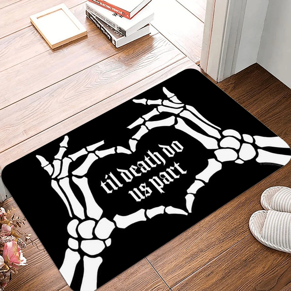 Halloween tanzende Skelette Fußmatte gruseliger Totenkopf rutschfest Willkommen Eingang Teppiche Küche Schlafzimmer Wohnzimmer Teppich Dekoration