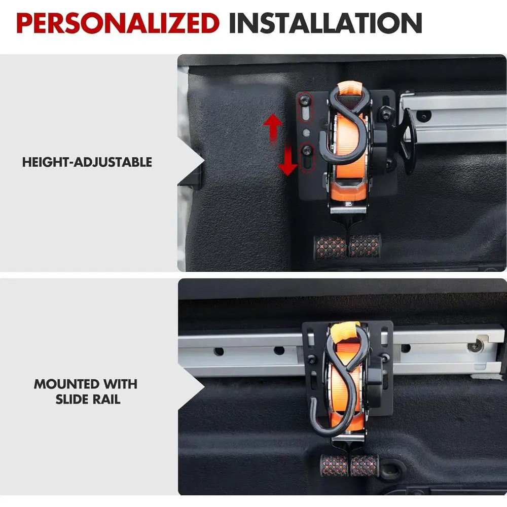 أشرطة سقاطة قابلة للسحب متوافقة مع 2022-2025 فورد مافريك 2 قطعة سرير شاحنة سحب تلقائي نظام الأشرطة الثقيلة