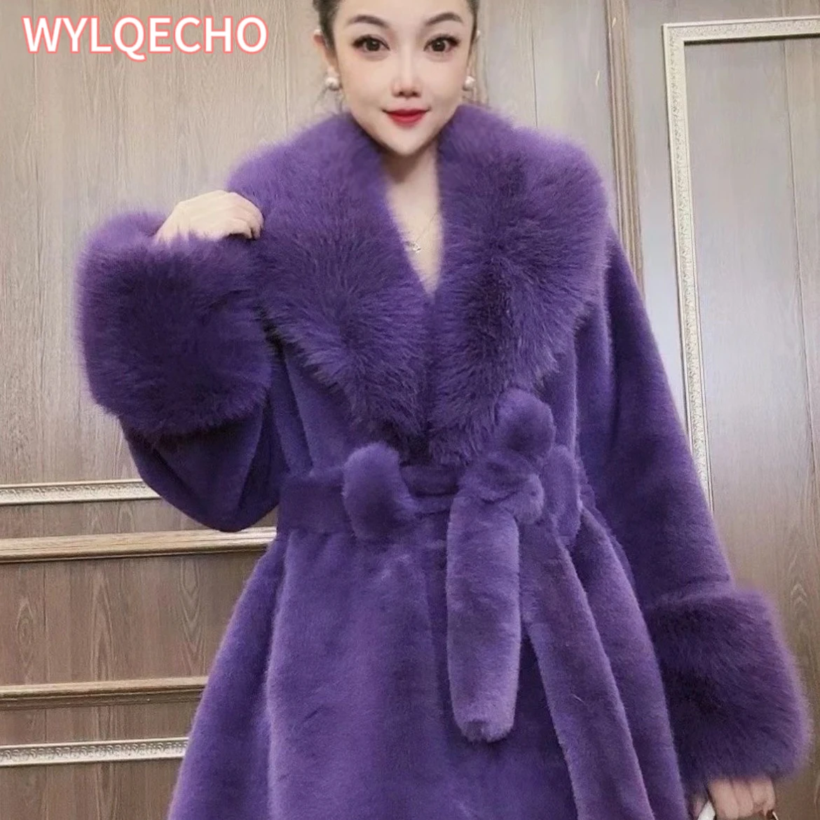 Vintage Thick Fashion Warm Coat Fur Coat Women\'s 2023 Winter New Korean Fashion Imitation Fox Fur Padded Coat Street Outwears