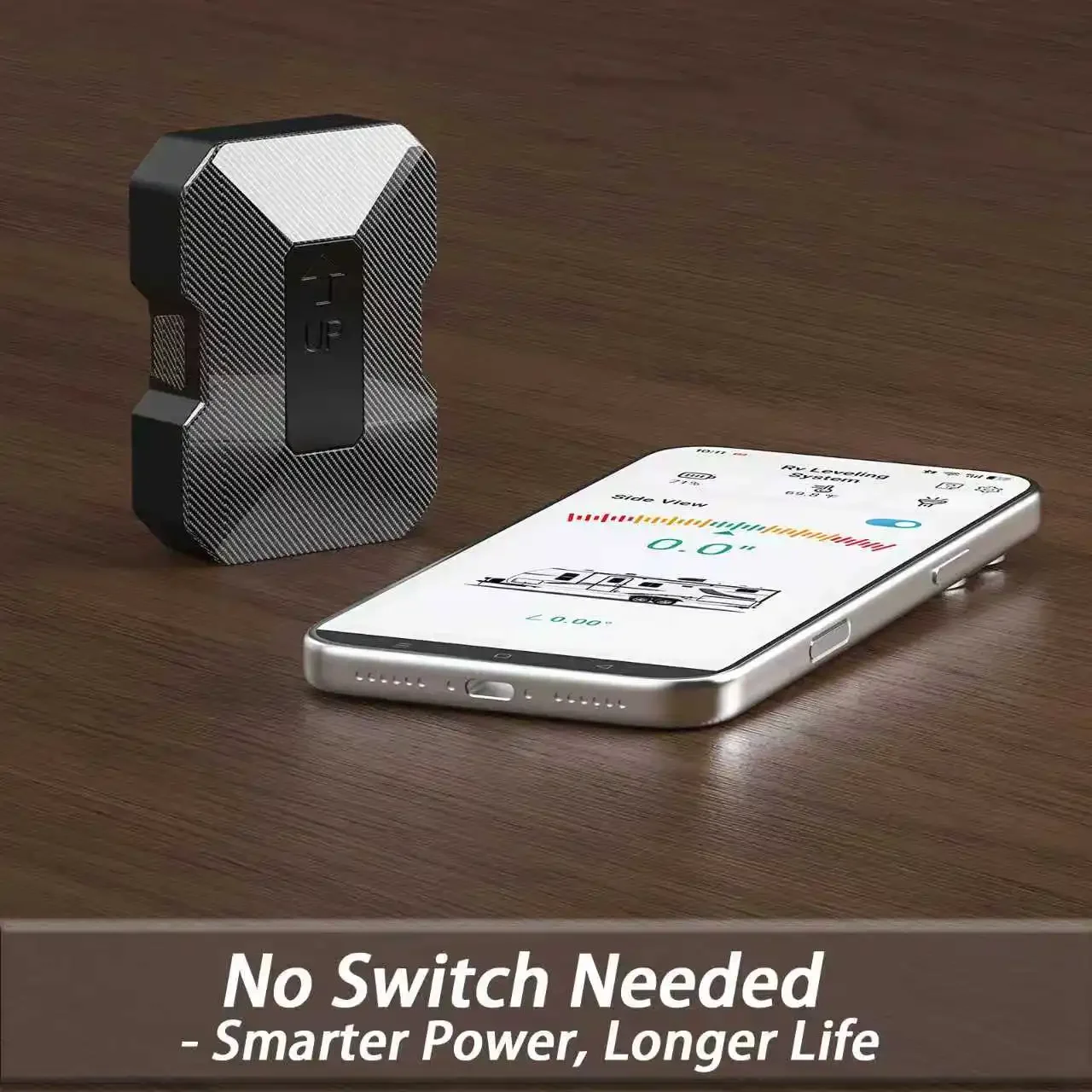 

Wireless RV Leveling Sensor Real-Time Phone App Camper Trailer Level Tool 0.1° Accuracy