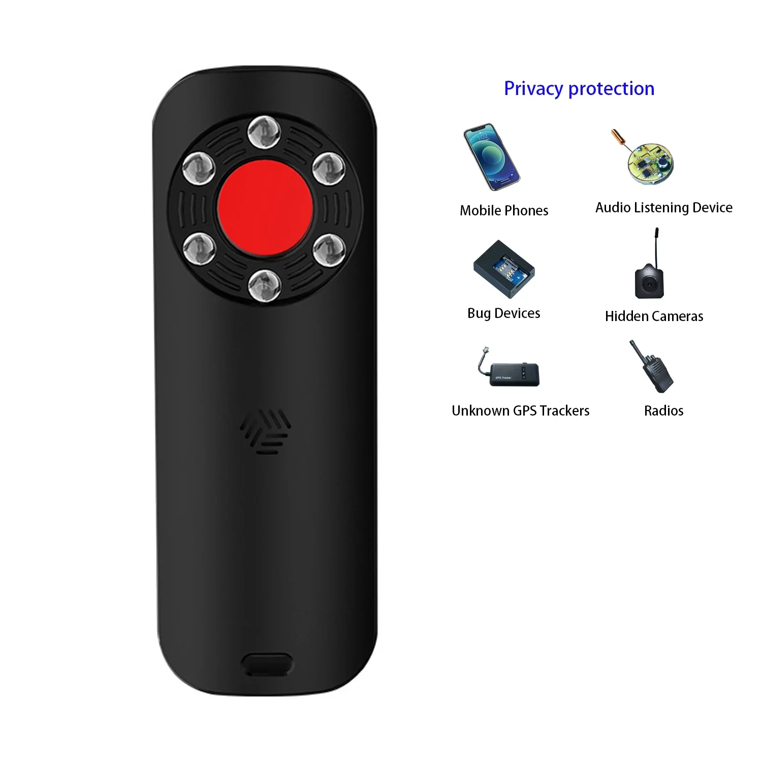 AK490 Hotel Camera Wireless Detector Multifunctional Portable Infrared Detector Long Range Anti Theft and Anti Peeping Detector