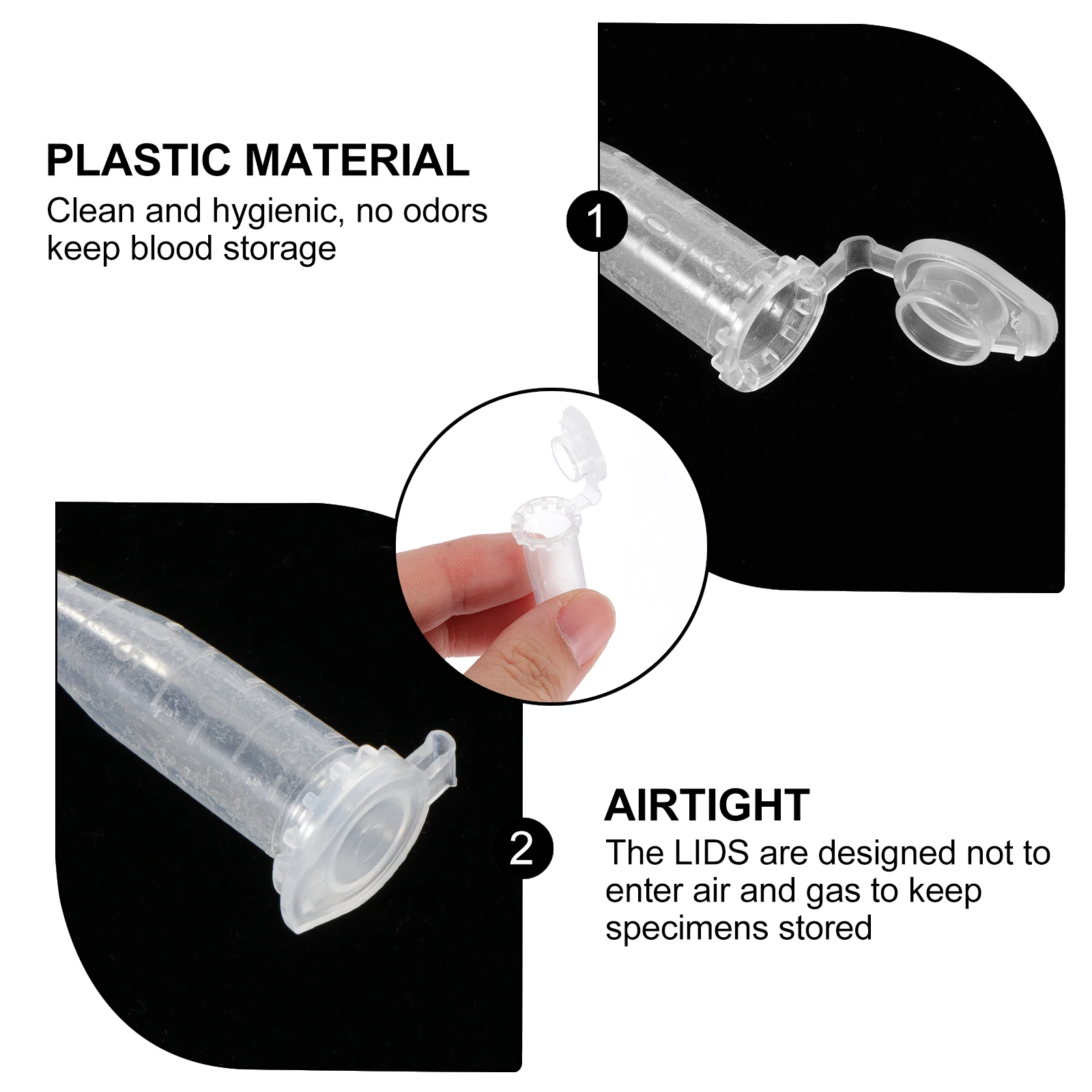 100 Stück Hämzytenz-Röhrchen, Blutanalyse, medizinische Versorgung, Hochgeschwindigkeits-PP-Reagenzglas, Laborausrüstung