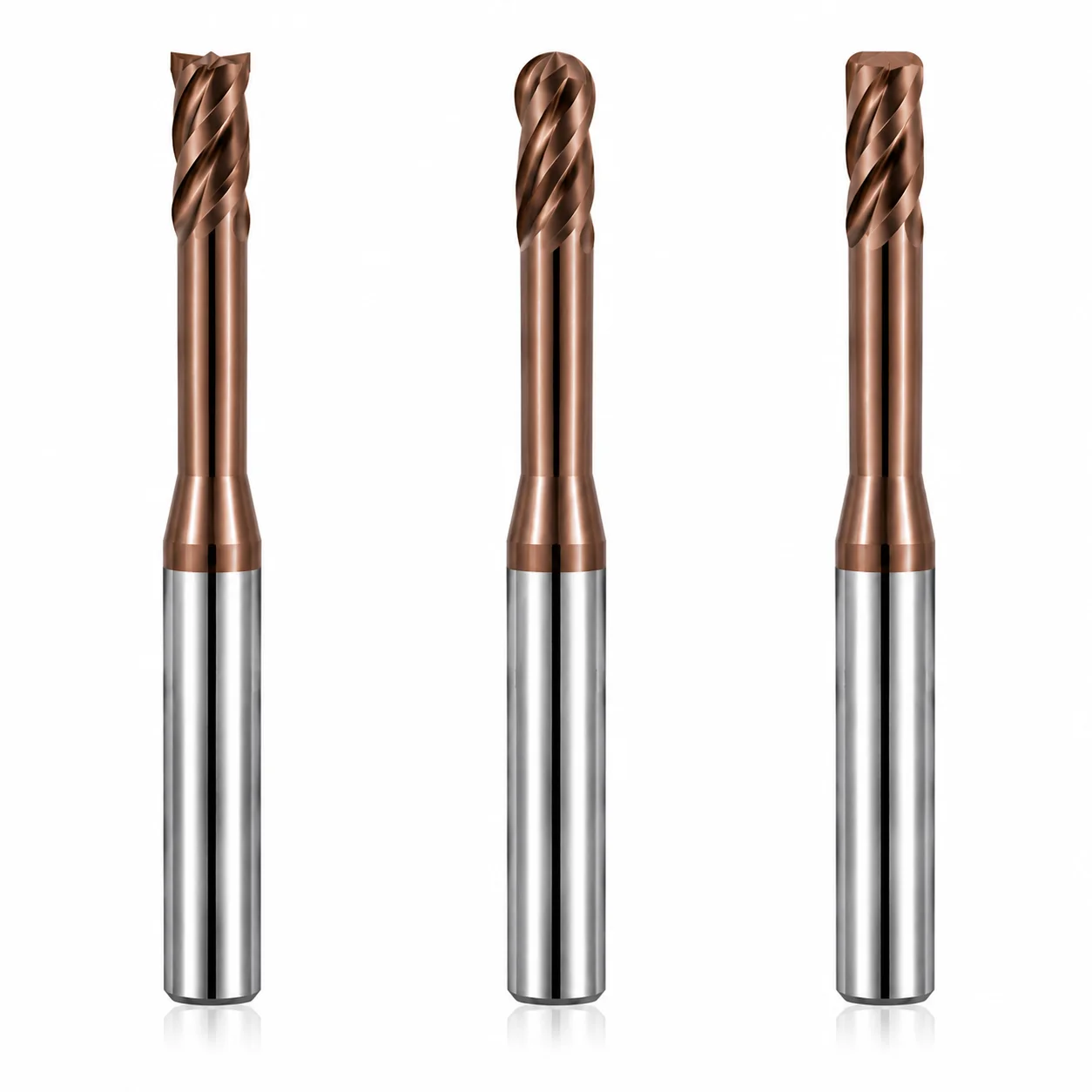 HRC55 Long Neck Solid Carbide End Mill Deep Reach CNC Milling Cutter Square End Ball Nose Corner Radius Tool For Steel Mold