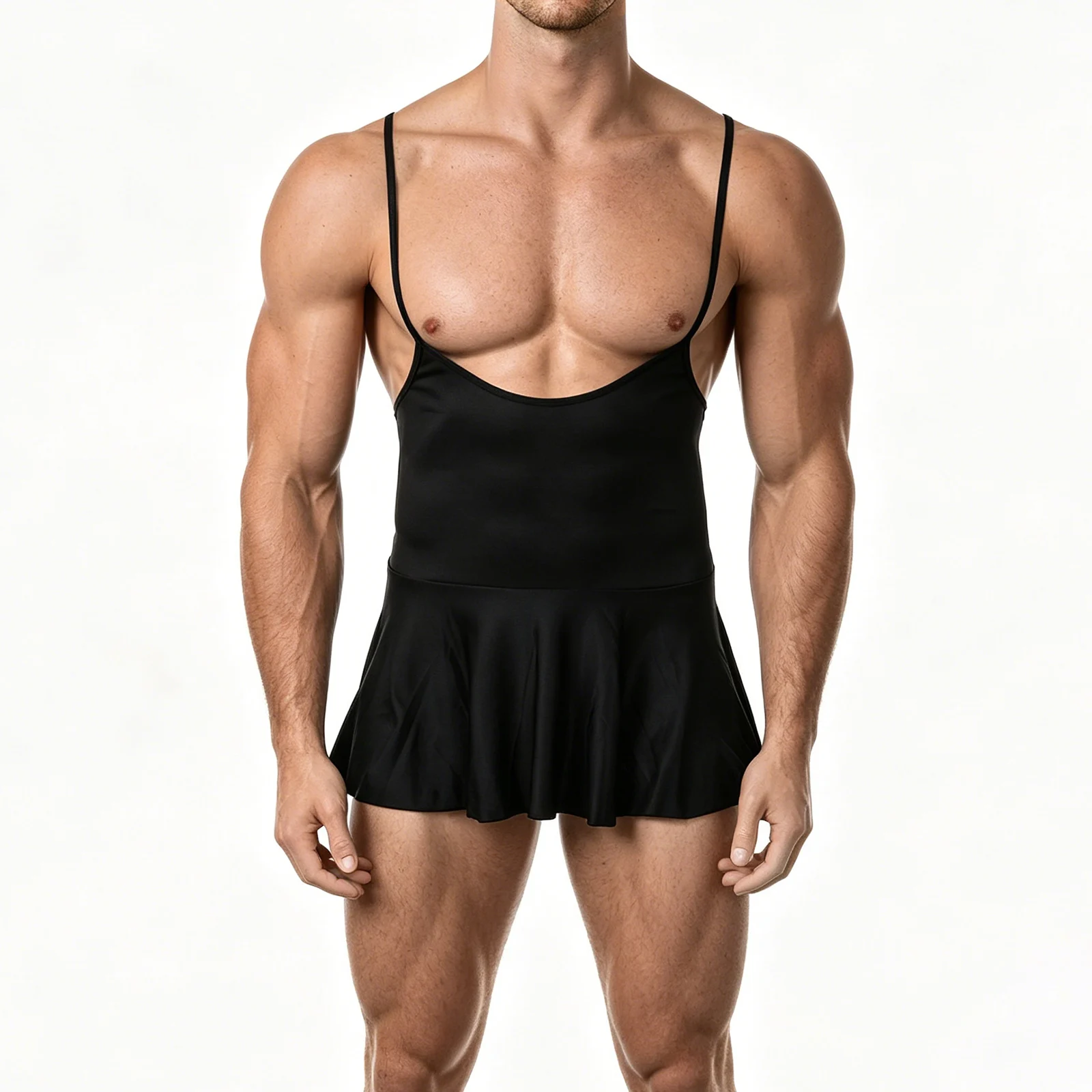 Sleep Nightdress Slip Dress Man Sexy Lingerie Men Nightgown Crossdresser Sissy Backless Mini Spaghetti Strap Sundress Homewear view 4