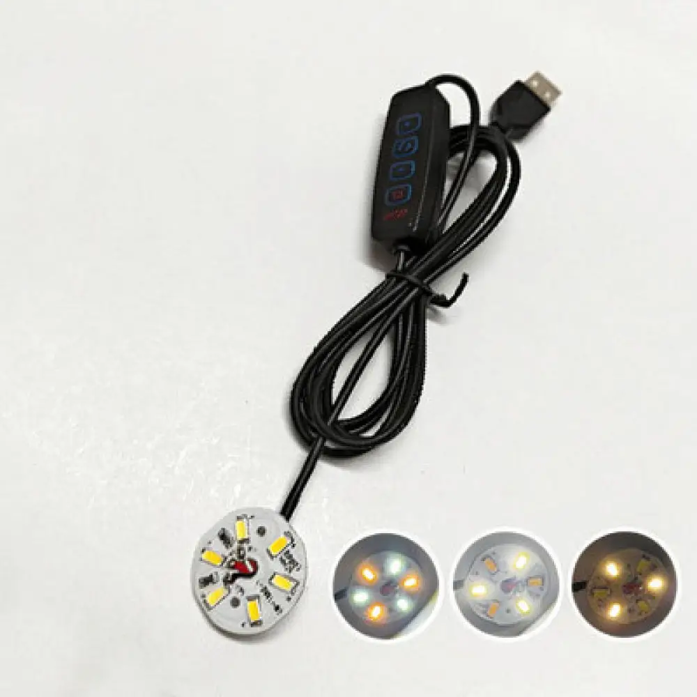 LED Light Panel For DIY Desk Lamp Projects 5V USB Input Lighting Component With Switch Cable Adjustable Mode