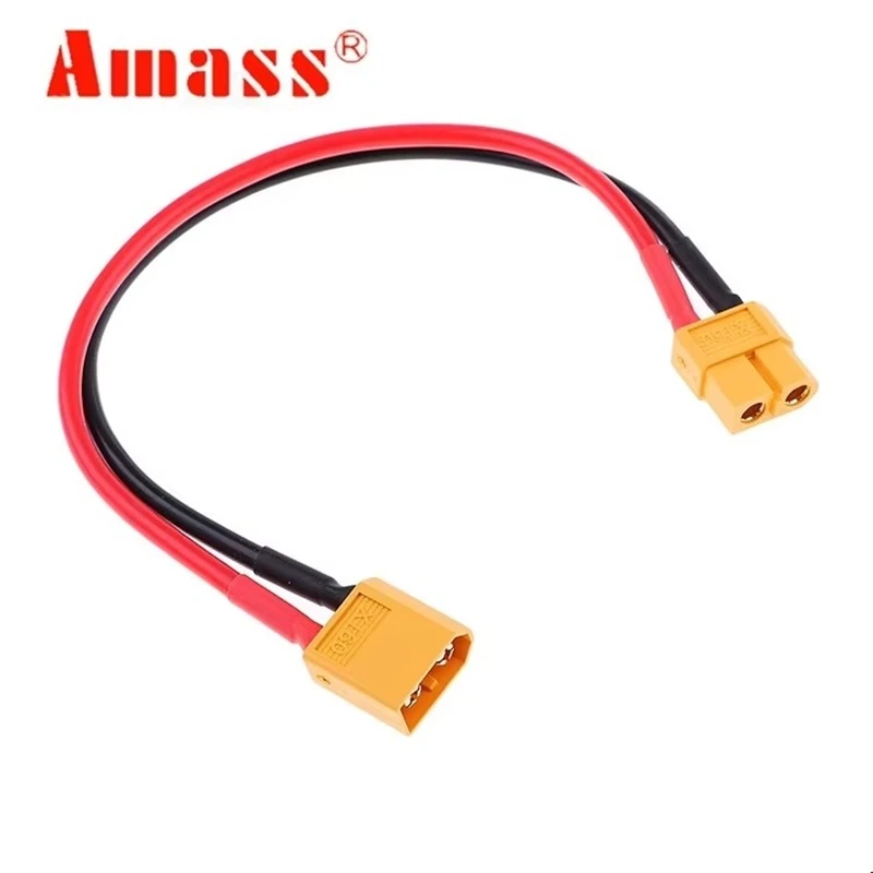 Model Airplane Battery Power Transfer Cable XT60 Male to XT60 Female Plug With Sheath XT60H Extension Cable 12/14AWG