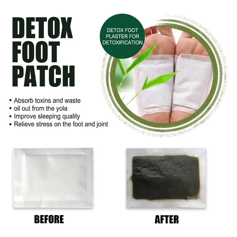 Detox Foot Patch Body Detoxify Stress Relief Rapid Foot Care and Pain Relief (10pcs/BOX) Korea Kinoki Feet Foot Massager Health