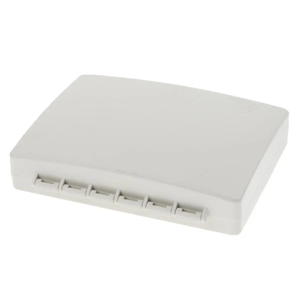 Fiber Optic Wall Mount Panel 4 Port ABS Material Terminal Box Easy Install for Office Cable Management
