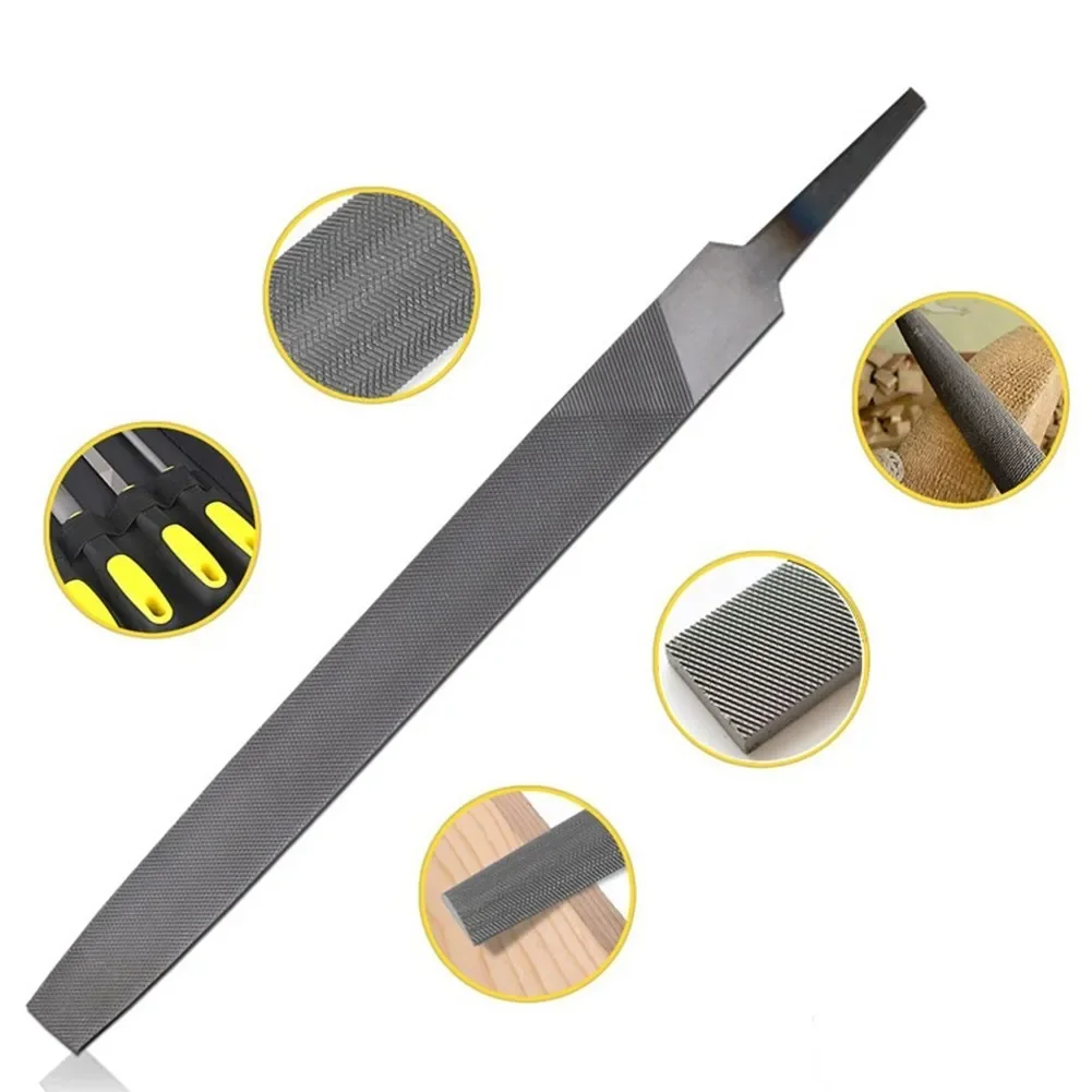 Steel Files Without Handle Round Half-round Triangular Square Flat Hand Tool Accessories And Parts 6 Inch Medium-Toothed