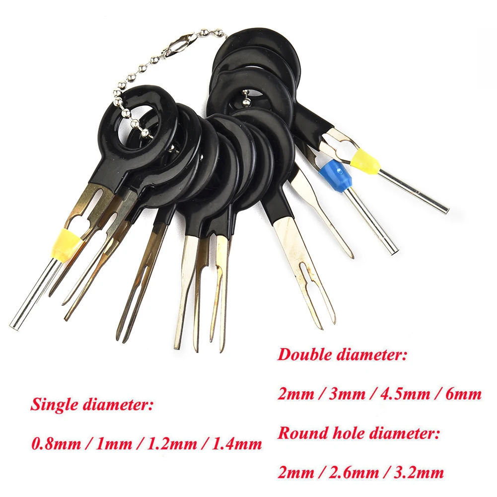 11pcs/Set Car Wire  Terminal Removal Kit Tool Crimp Connector Extractor Release Pin  Remover Repairing Disassembly Tool