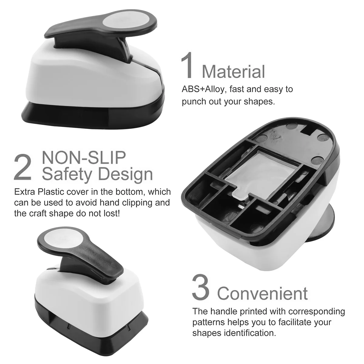 3 ชิ้น Punches - Hole Puncher Single, Hole Punch รูปร่าง, Hole Puncher สําหรับงานฝีมือ 9/16/25 มิลลิเมตรวงกลม Punch Set