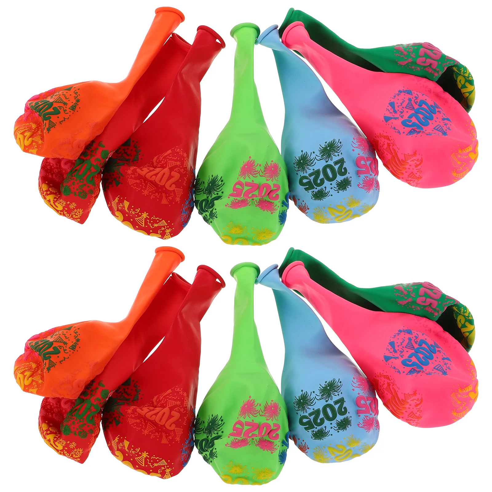 

100Pcs New Year Balloons Thick Latex 12 Inch Colorful Decorations for 2025 Christmas Festival Party 2025 New Year Balloons