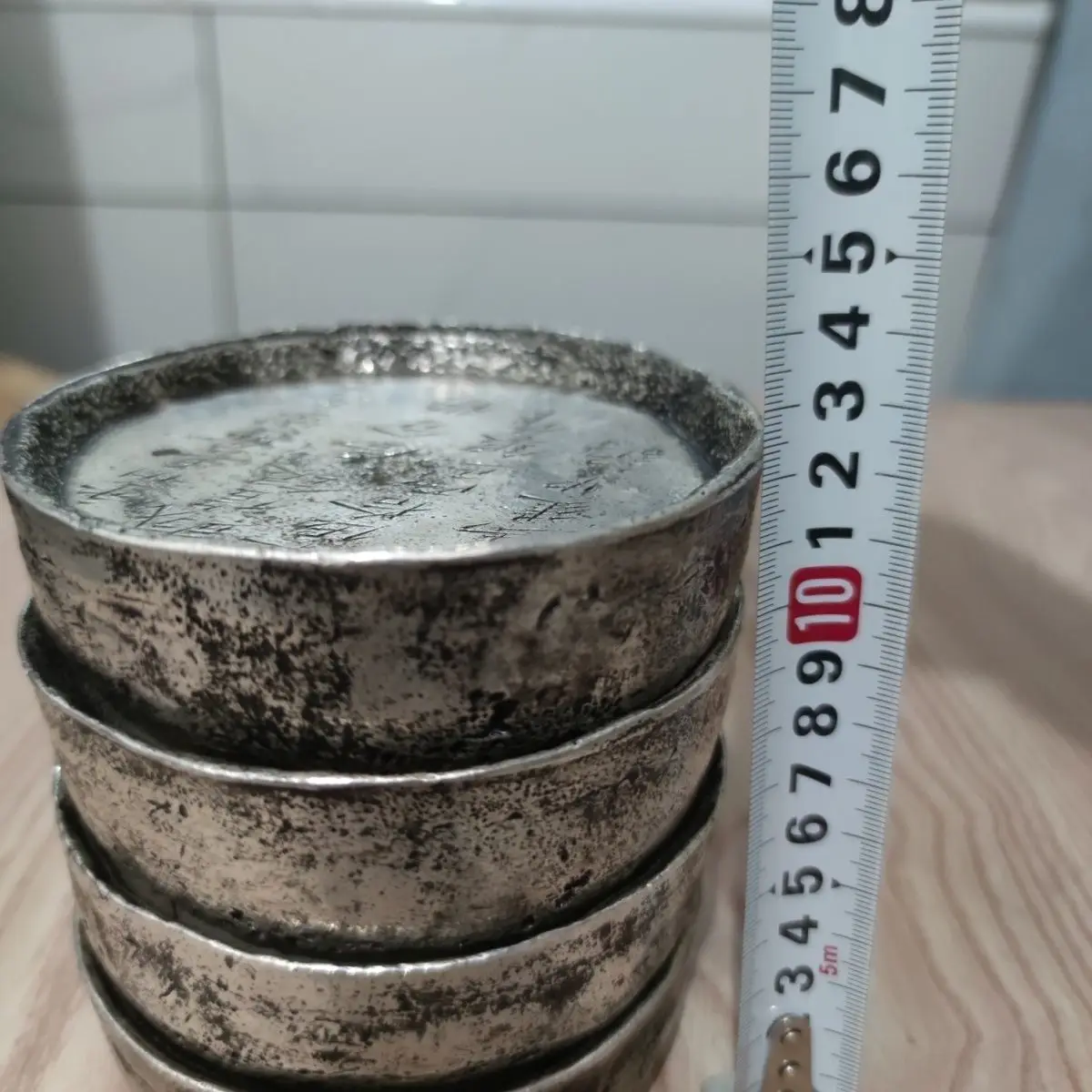 Antique antique ornaments Seiko full weight antique Wu Shi two or fifty silver ingots ingot silver cake year number random deliv
