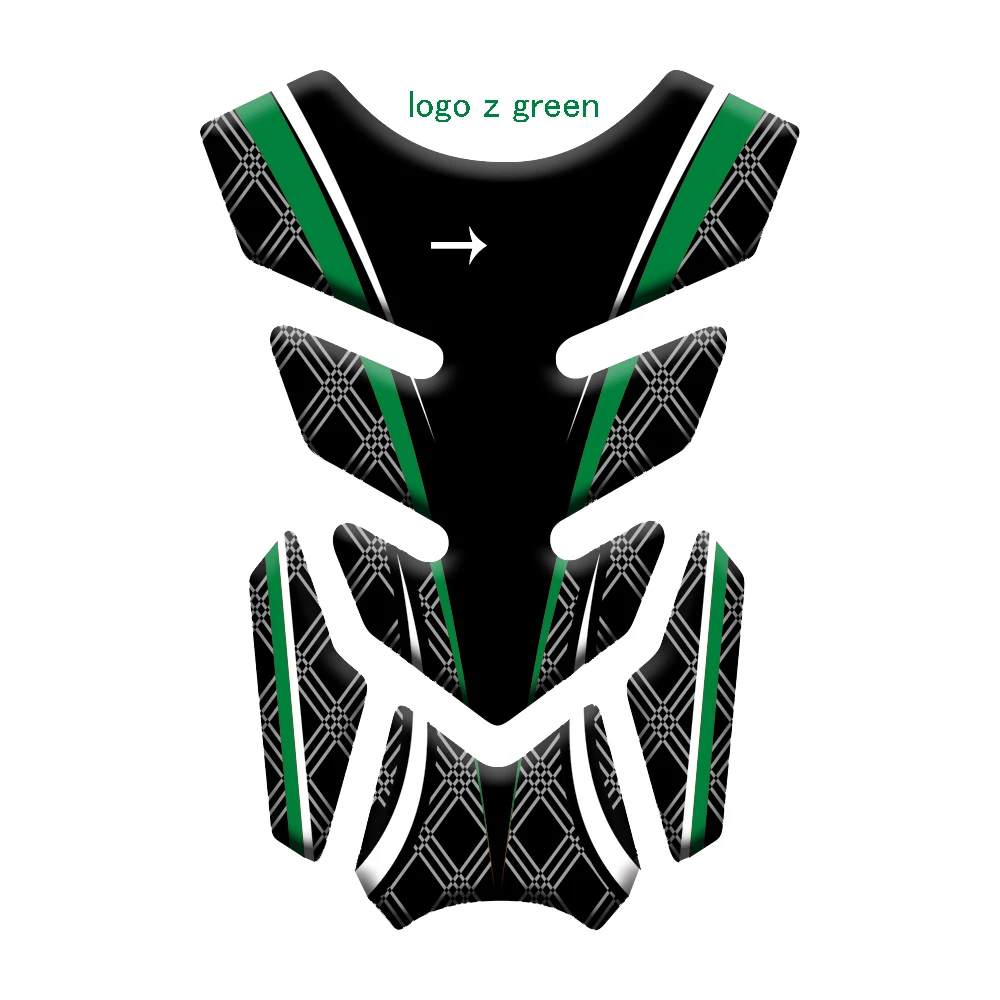 3D Motorcycle Tank Pad Protector Sticker Fish Bone Decal for Kawasaki Z900 Z800 Z750 Z650 Z300 Z250 Z125 Z1000 Z400 Z1000SX