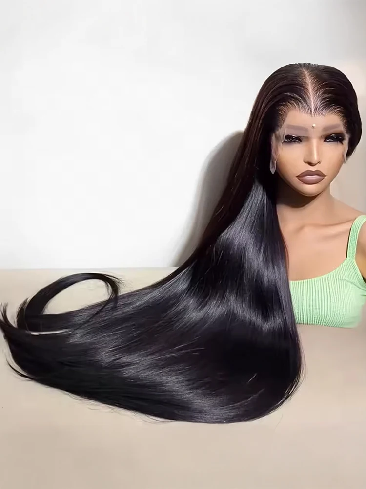 

Парик с фронтальной шнуровкой 13x4 (30-40 дюймов) для женщин, предварительно сформированный, 100% натуральные волосы из Малайзии, парик с фронтальной шнуровкой 13x6, идеально прямые волосы