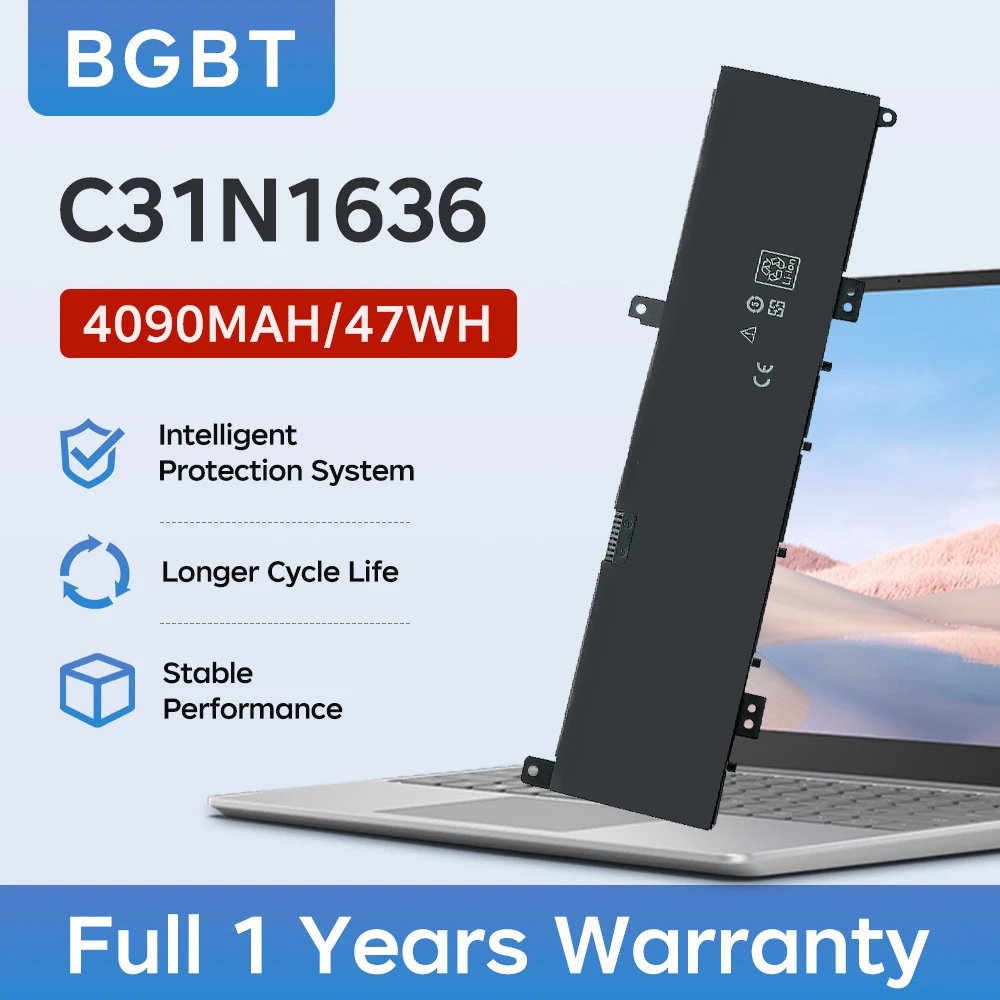 C31N1636 Laptop Battery for ASUS VivoBook N580GD N580VD X580VD X580VN Replacement 11.49V 47Wh High Quality Rechargeable Battery