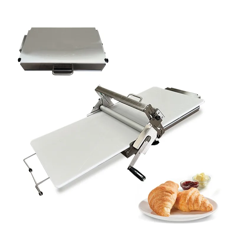 Mini Folding Portable Table Top Manual Pizza Dough Sheeter Roller Machine Croissant Bread Dough Sheeter Laminator Machine