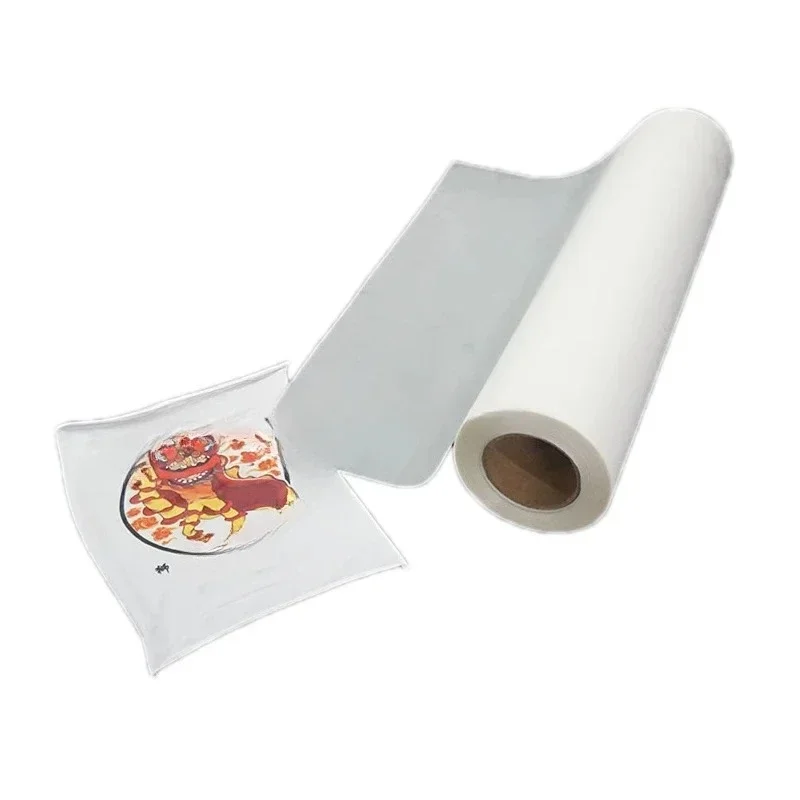 Cold Peel Double Sided Matte 30 60cm 30X100m 60X100m Self Adhesive DTF Film Roll Paper for Printhead L1800 Printer