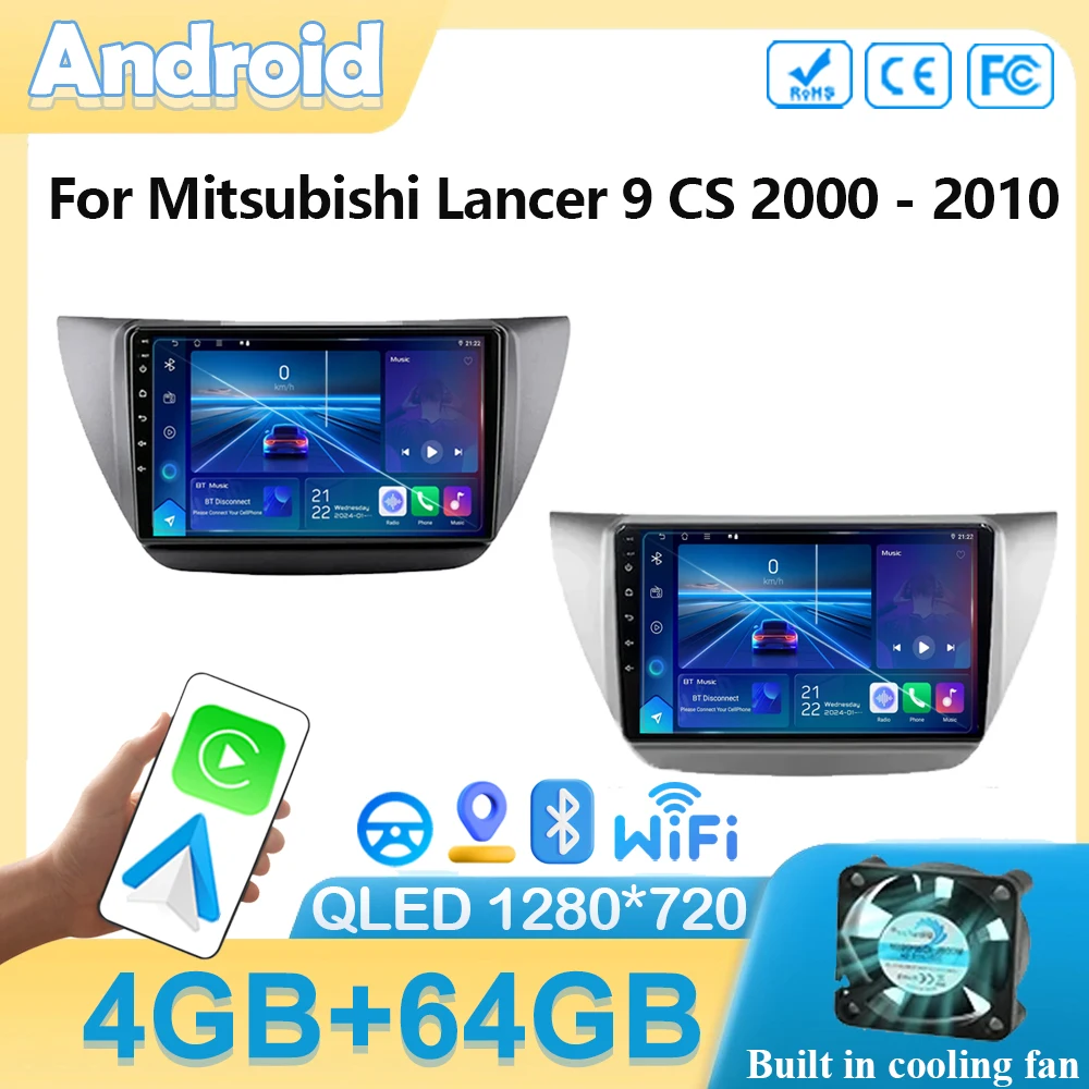 

Автомагнитола на Android для Mitsubishi Lancer 9 CS 2000-2010, навигация GPS, стерео, Wi-Fi, мультимедийный видеоплеер Carplay