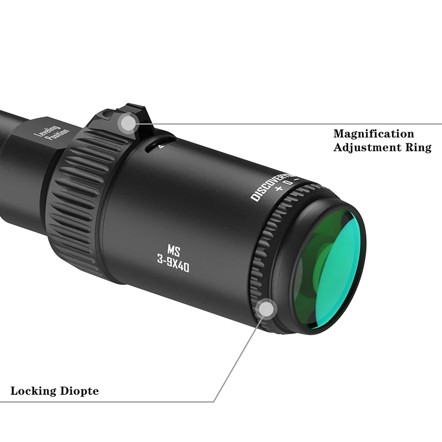 DISCOVERY 3-9X40 MS ขอบเขตปืนไรเฟิลสปริง, กล้องปืนไรเฟิลกล้องส่องทางยุทธวิธีกระจกกล้องเล็งแบบฝังสำหรับการยิงเป้าล่าสัตว์