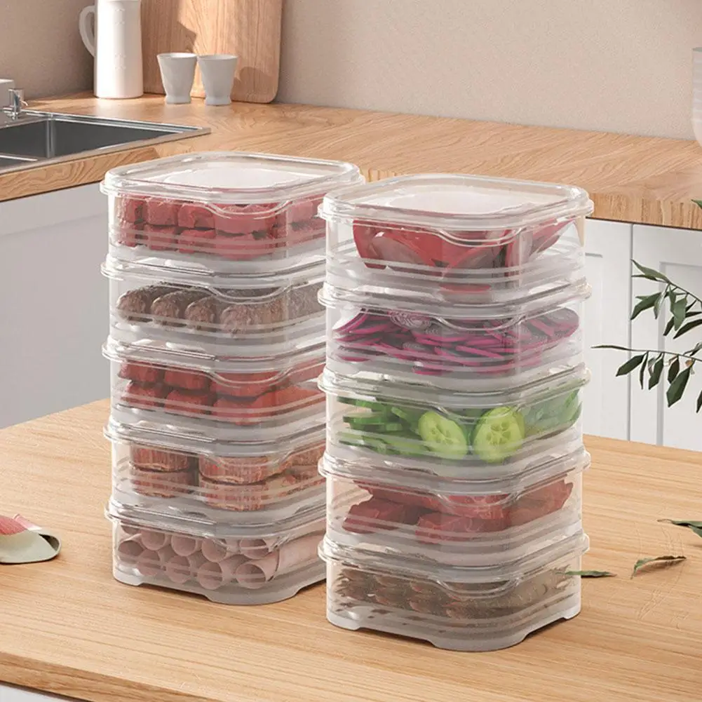 Refrigerator Freezing Antibacterial Storage Box Meat Food-Grade Dedicated Classification Sealed Small Fresh-Keeping Box